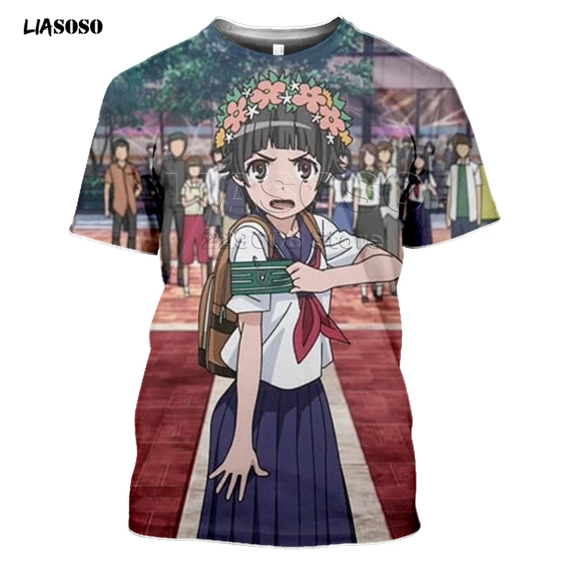 Liasoso-男性と女性のための3DプリントTシャツ,アニメ,映画,科学機関銃,原宿,衣類