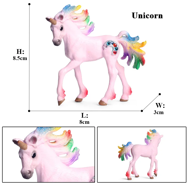 Oenux Original Echte Märchen Fliegen Pferd Simulation Tier Mythische Elfen Elf Pegasus Action-figuren Modell PVC Nette Kinder Spielzeug – Detail 12