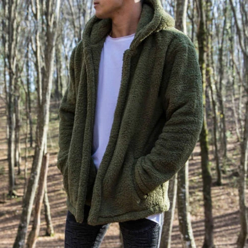 Mens Teddy Bear Jacket Hood Fleece Jacket Hoodies Outwear Mens Casual Jackets Aliexpress