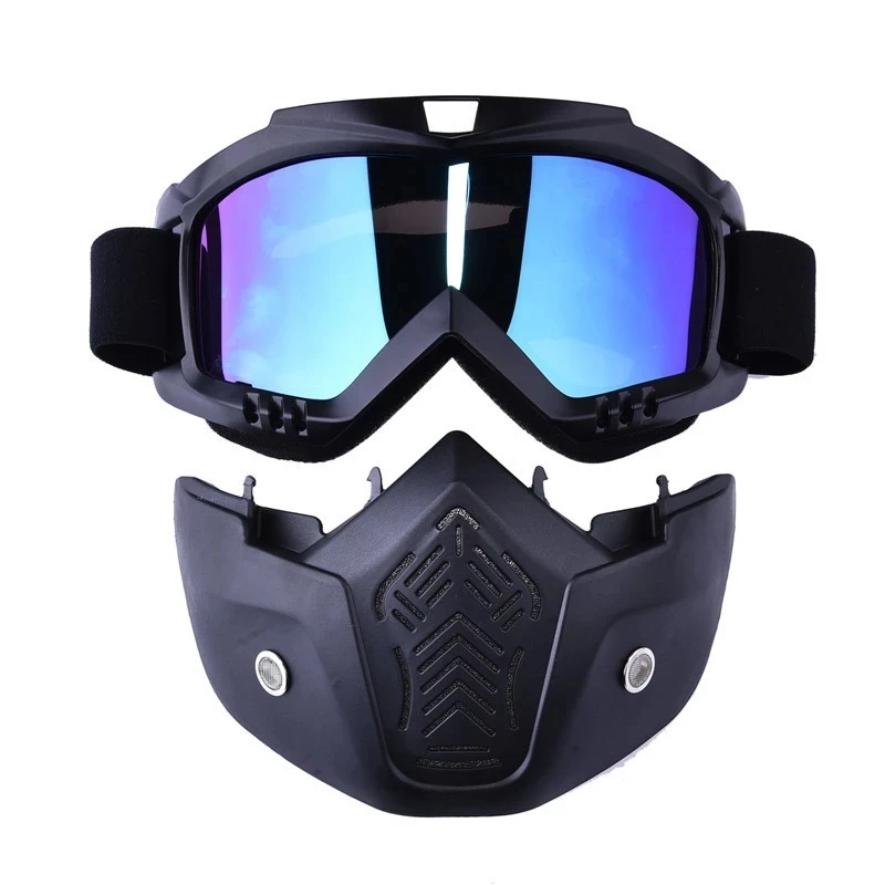 Snowmobile Skiing Goggles Wind Dust Proof  Skiing Glass  Men Women Full Face Mask Winter Motocross Sunglasses With Mouth Filter