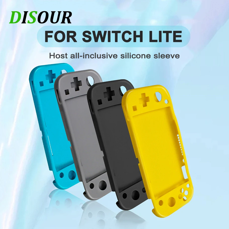 DISOUR Protective Cover For Nintend Switch Lite Controller Accessories For Nintendo All-inclusive Cases Soft Silicone Anti-slip