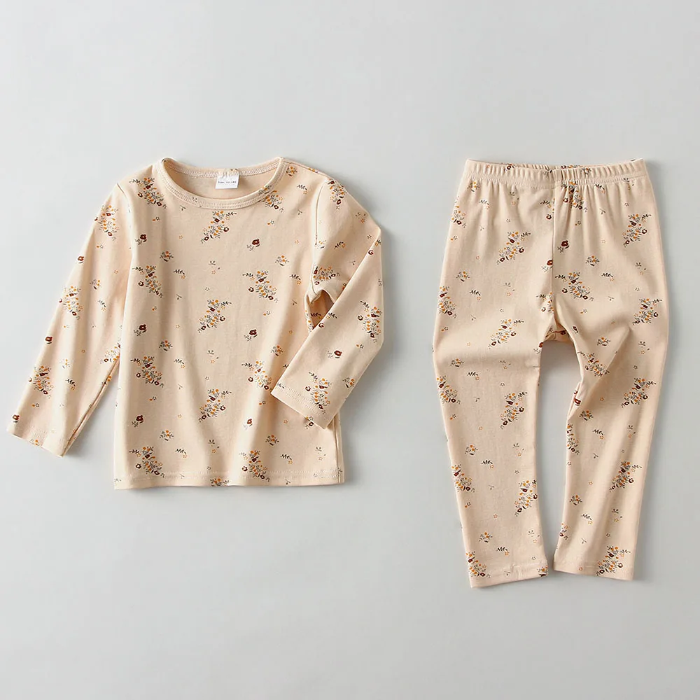 Spring Children Pajamas Set Kids Baby Girl Boys Underwear Clothing Long Sleeve Children Sleepwear Pajamas Christmas