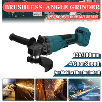 18V 800W125mm Brushless Cordless Impact Angle Grinder without Battery DIY Power Tool Cutting Machine Polisher For Makita Battery