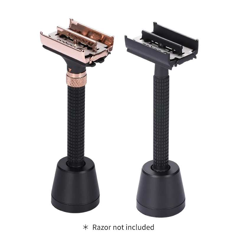 Safety Razor Base Classic Dual Edge Safety Razor Base Stand Shaving Accessories  Matte BLACK Non-slip 1 pc (Only Base no razor)