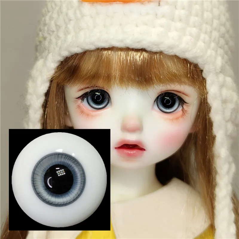 

BJD doll eyes suitable for 10mm12mm 14mm 16mm 18mm size small iris natural gray-blue glass doll accessories YS232