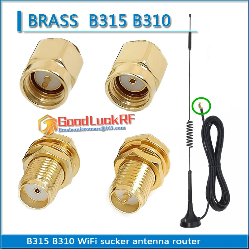 Kit Set SMA RP-SMA Male & Female 4G antenna omnidirectional antenna B315 B310 WiFi magnet reception router