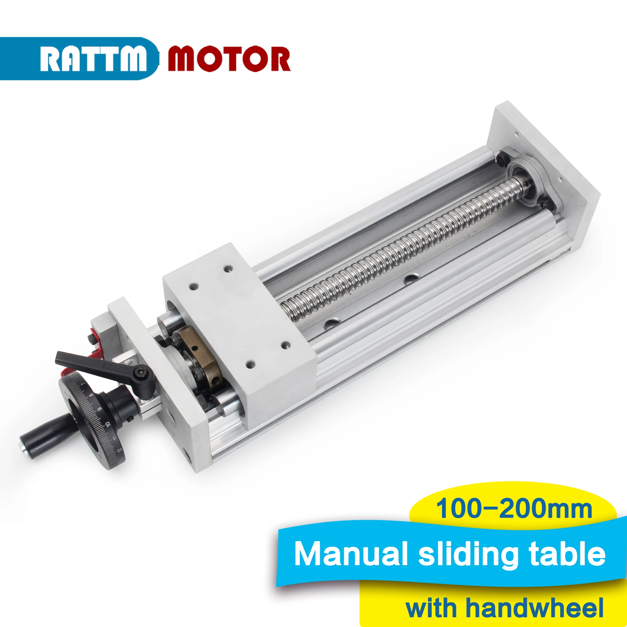 

Ball screw SFU1605 100mm Large load bearing capacity CNC Linear Guide Motion Actuator Table 200mm + Handwheel + Locking