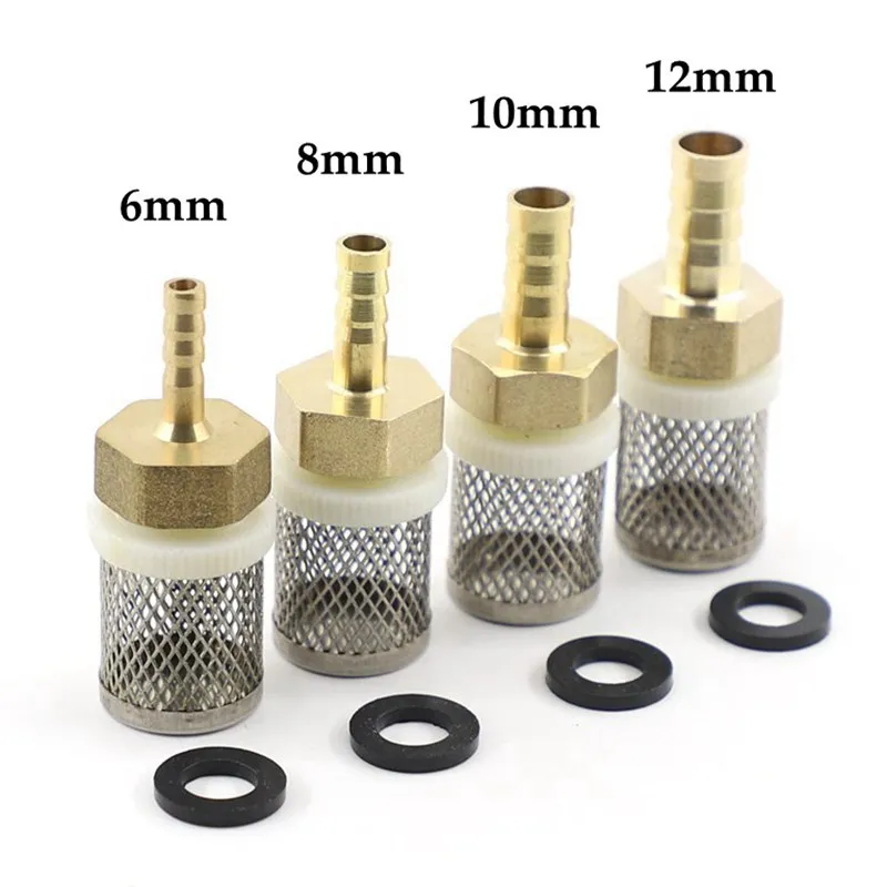 1pc 6~19mm Hose Filter Car Wash Garden Irrigation Filters Brass Strainer Sprayer Pump Filtering Stainless Steel Mesh Filter