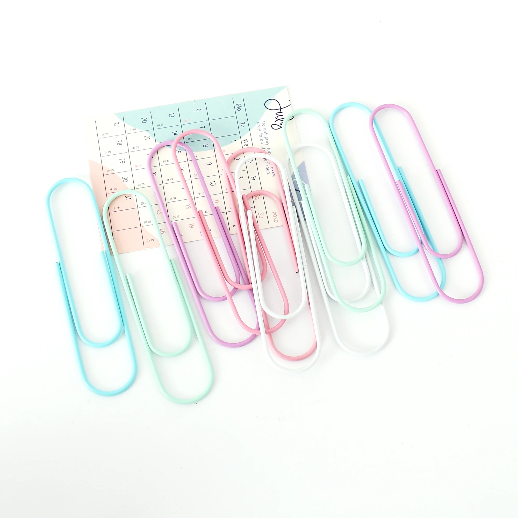 75mm/100mm random color big size paper clips 10pcs/lot