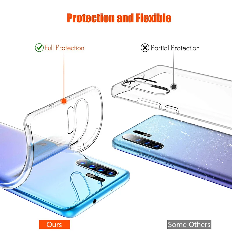 Ultra Thin Soft Silicon Case for Huawei P30 Pro P30Pro TPU Cover Transparent Slim 360 Protective Mobile Phone Back Funda Carcasa