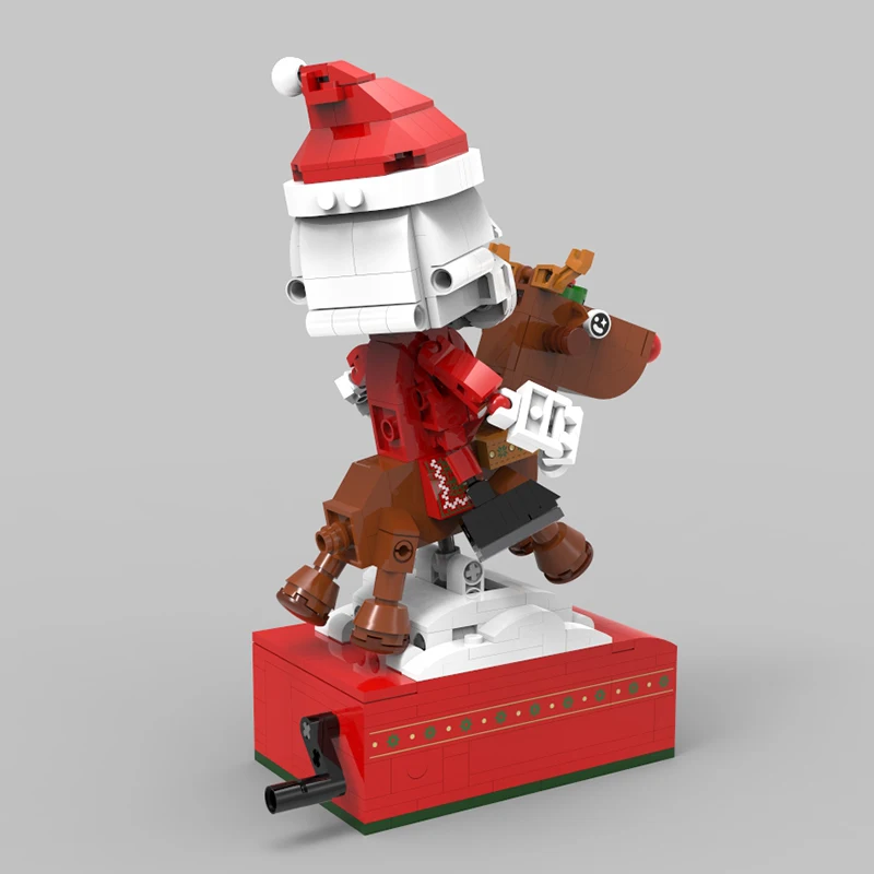 Christmas Series Bricks Toys Assemble Clockwork Tread Snow Reindeer Santa Gingerbread House Model Kits Compatible With LEGO