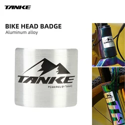 TANKE Bike Head Badge Decals Stickers BMX Folding MTB Bicycle Front Frame fork protect Sticker Scooter Aluminum Alloy Cycling