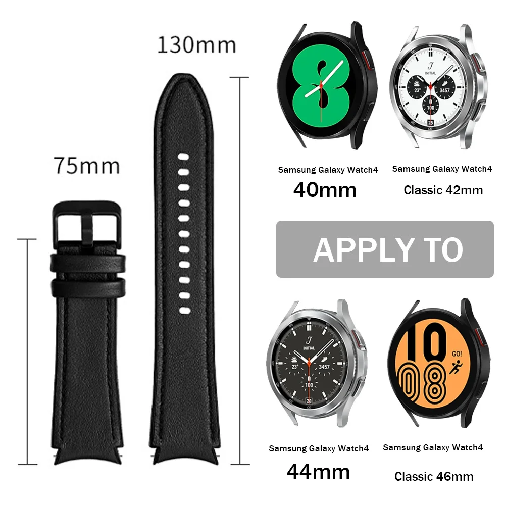 Cinturino in pelle per Samsung Galaxy Watch 5 4 40/44mm Watch5 Pro 45mm Watch4 Classic 42/46mm cinturino cinturino cinturino sportivo cinturino