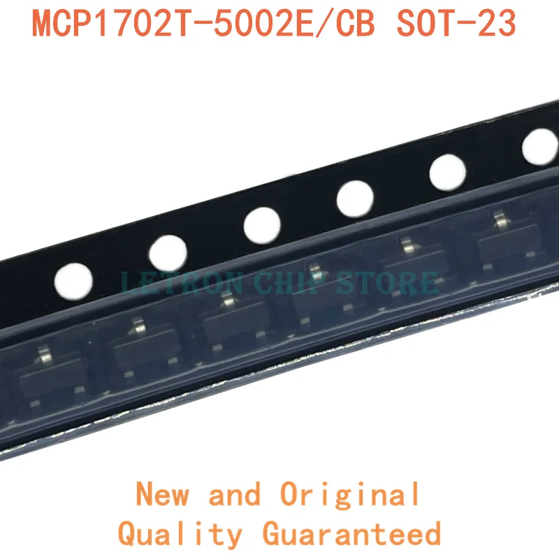 50PCS MCP1702T-5002E/CB SOT-23 MCP1702T 5V SOT23 SMD Transistor new and original IC Chipset