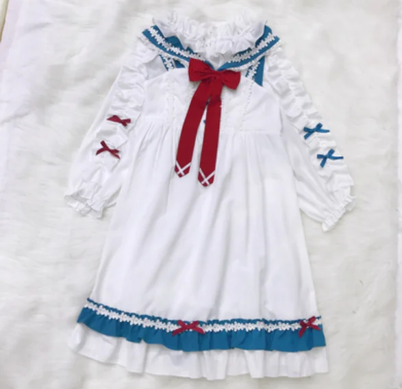 일본 달콤한 가을 높은 허리 공주 기질 jsk 부드러운 소녀 Kawaii preppy 스타일 JK 대학 유니폼 jsk 로리타 cos loli