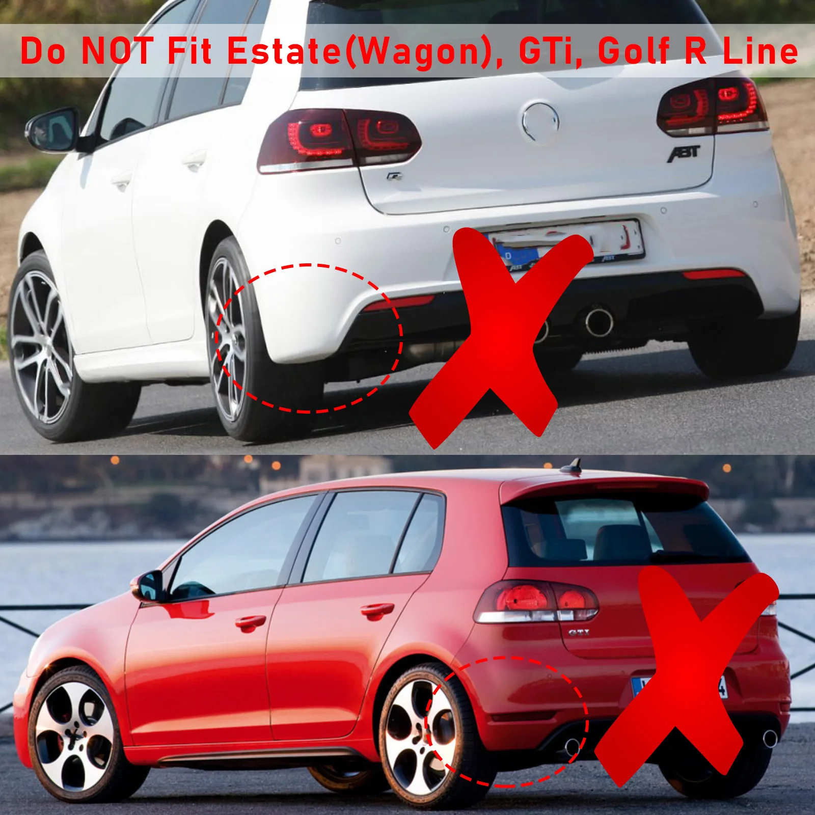 Set Molded Mud Flaps For Volkswagen VW Golf 6 Mk6 Hatchback 2009 2010 2011 2012 Mudflaps Splash Guards Front Rear Flap Mudguards