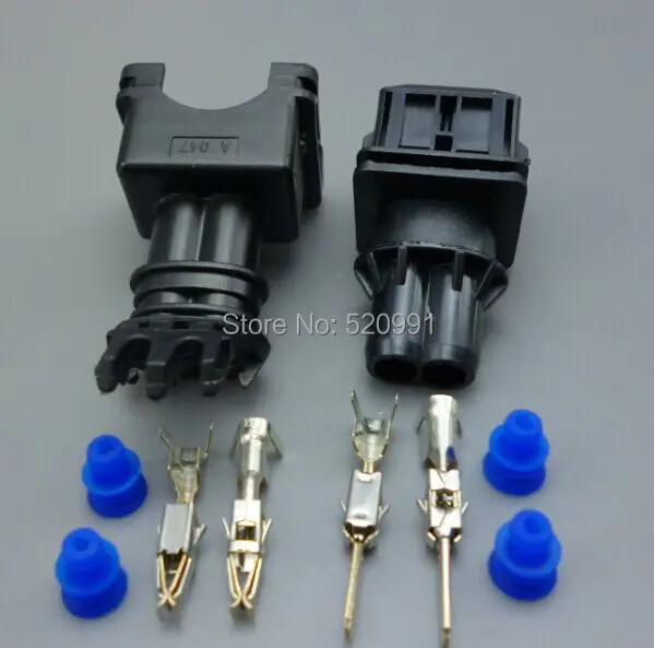 shhworldsea 2pin male female plug electrical auto connector Car fuel injector connector 106462-1 EV1 282762-1