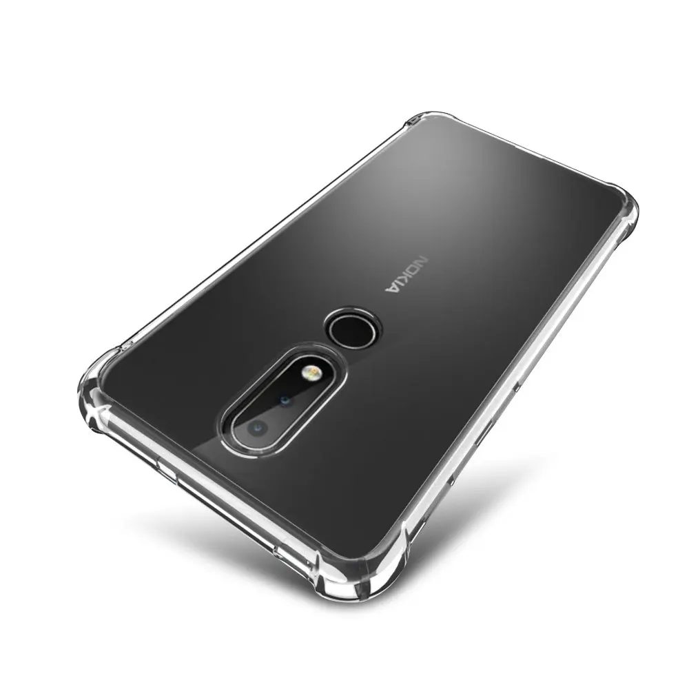 Crystal TPU Case For Nokia 6.1Plus X6 Shell Luxury Soft Silicone Shockproof Slim Transparent tpu Back Cover for Nokia 6.1Plus