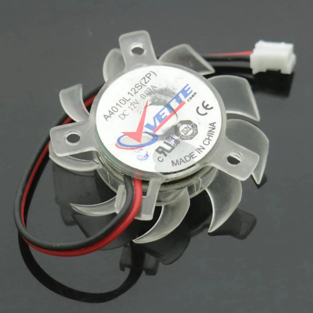 Vette A4010l 12S (Zp) Dc 12V 35Mm 25X25X19Mm Dc 12V 0.07a 2Wire 2pin 4010 Grafische Kaart Fan