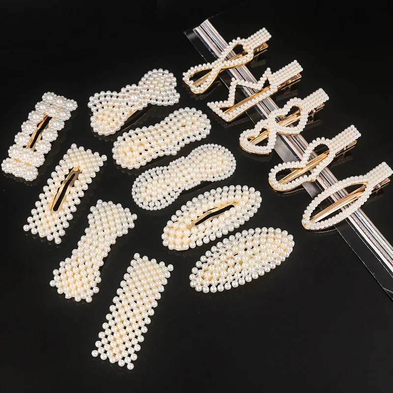 New Ins Fashion Elegant Pearls Hair Clips Sweet Hairpins Headwear Hair Ornament Barrettes For Women Girls 2019 Hair Accessories