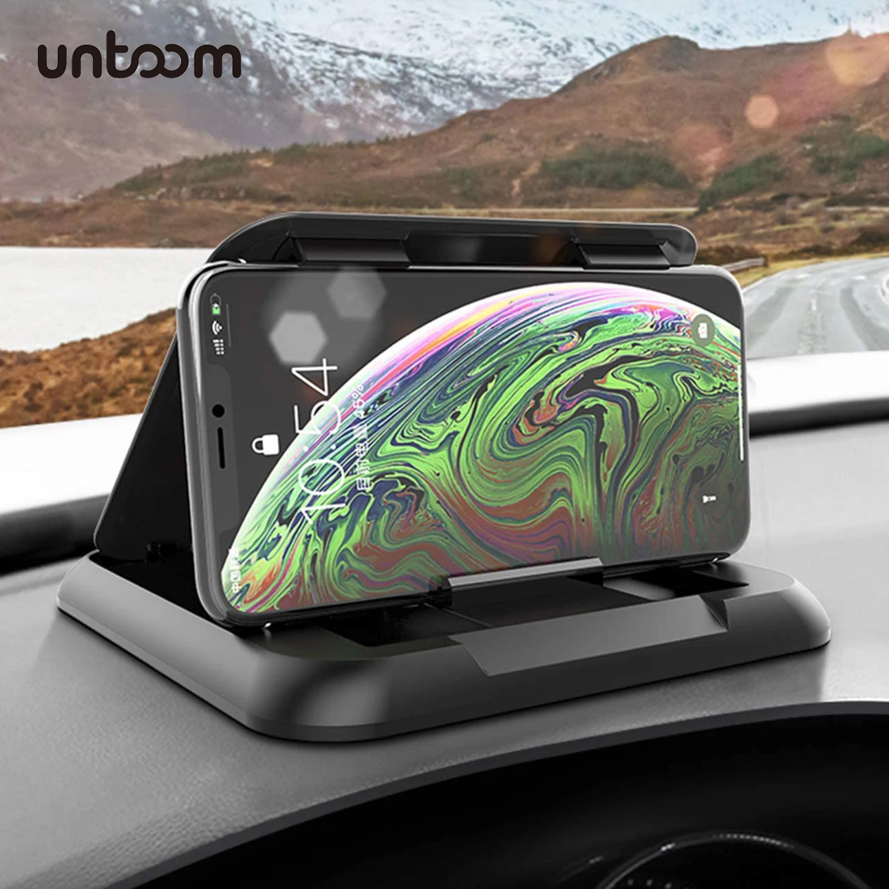 Car Phone Holder Dashboard Silicone Suction Cup Car Phone Mount for iPhone 13 12 11 Pro Max Xiaomi Samsung Cellphone GPS Bracket