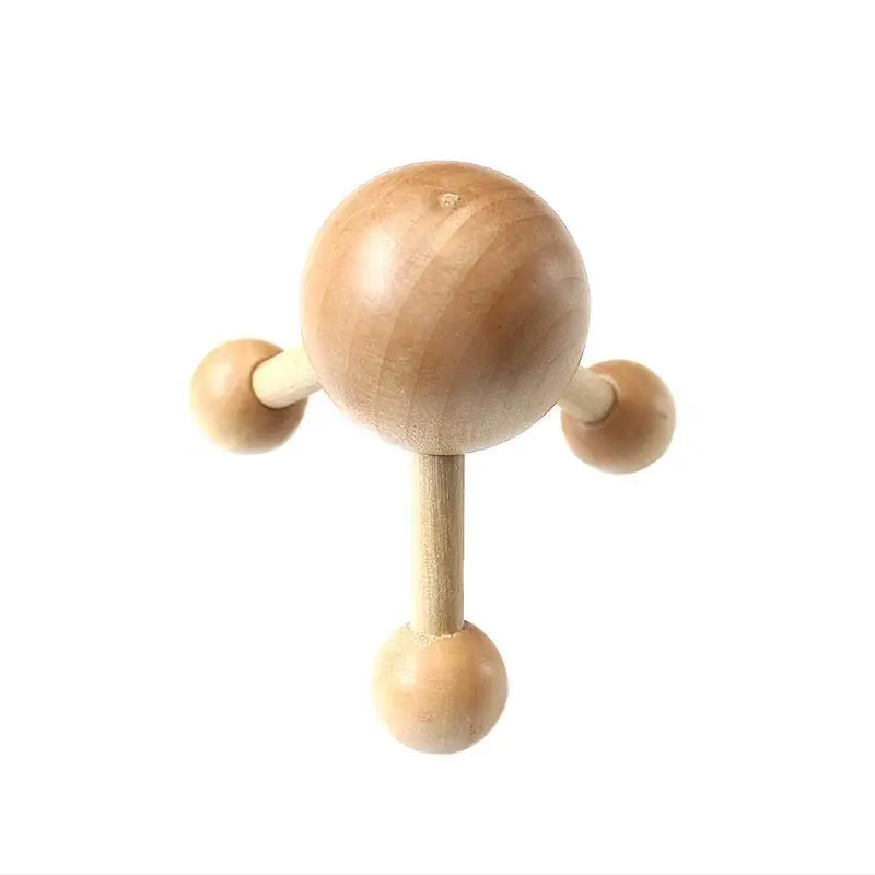 Rodillo de masaje de cabeza de madera para cuello y espalda, masajeador de cuero cabelludo, garras de pulpo, herramienta de SPA relajante para el