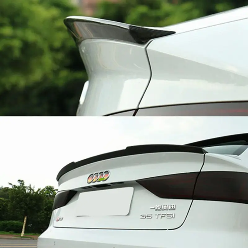 High-quality carbon fiber rear spoiler trunk boot boots For Audi A3 S3 lip shape car 4 doors 2014 2015 2016