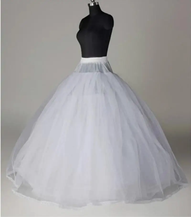 A Lijn Bruids Petticoat Tule Onderrok Vrouwen Crinoline Zonder Hoepel Bruiloft Accessoires