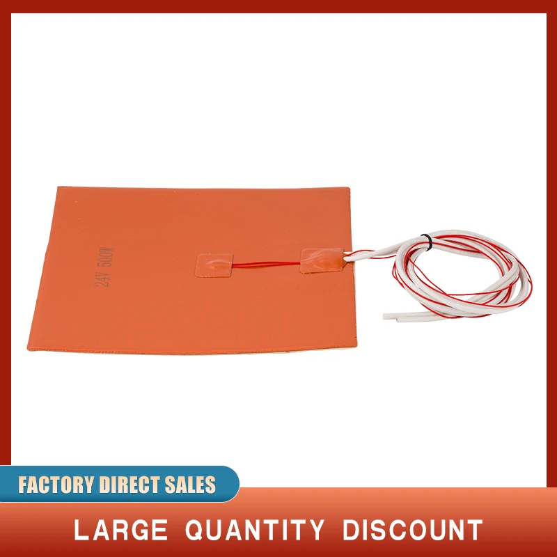 Silicone Heated Bed Heating Pad Waterproof 220/300x300/310/235/400 mm 12V/220/110 V for 3D printer Ender-3 cr10 Parts hot bed