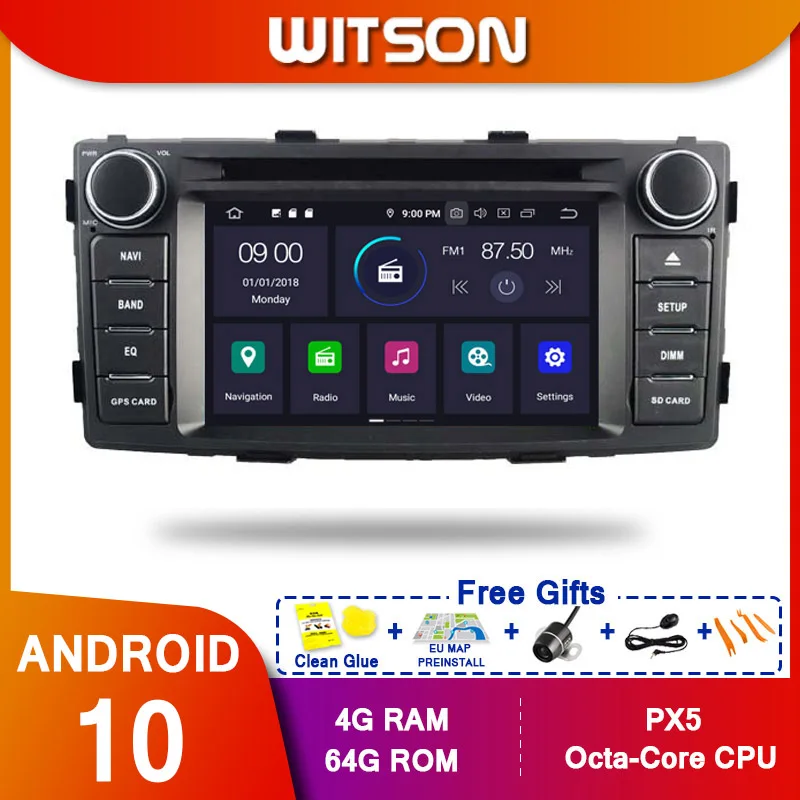 

WITSON Android 10.0 Octa core PX5 CAR DVD player For TOYOTA HILUX 2012 4GB RAM 64GB ROM CAR GPS NAVIGATION