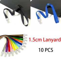 10 teile/los Kunststoff Schnalle 1,5 cm Lanyard Hängen Karte Halter Hals Clip für Anmeldeinformationen Abzeichen Unternehmen Büro Arbeit Name Pass logo Strap