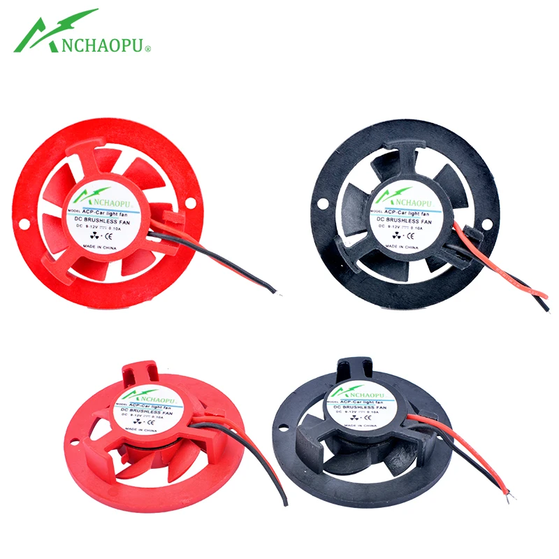 ACP-Car linght fan 40x40x10mm 9-12V universal 40mm diameter and 35mm hole pitch Cooling fan for LED car lights