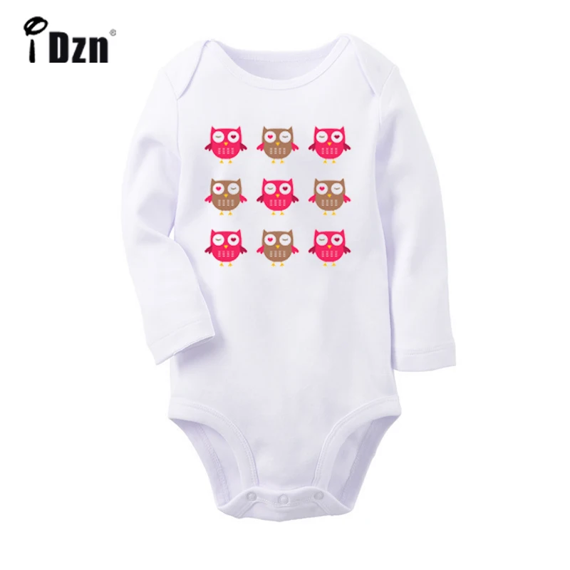 

Cute Winking Owl Crow and scarecrow Deer King and Queen Couples Newborn Baby Bodysuit Toddler Onesies Long Sleeve Jumpsuit