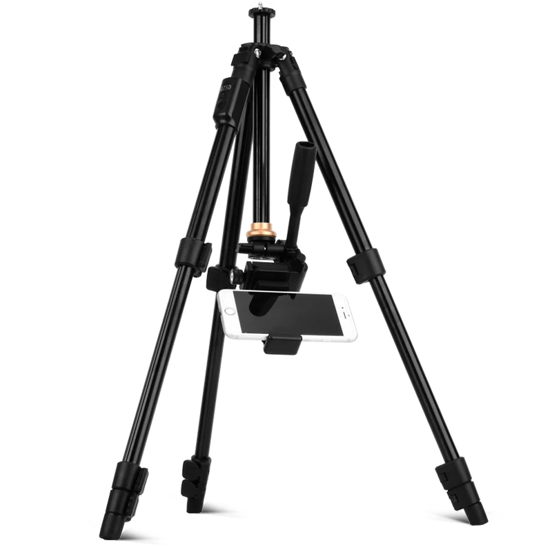 Beike QZSD Nhẹ Điện Thoại Chân Máy Ảnh Tripod 122Cm Ổ Cắm Kéo Dài Có Thể Điều Chỉnh Điện Thoại Thông Minh Chân Máy Có Từ Xa Không Dây Và Giá Đỡ Điện Thoại