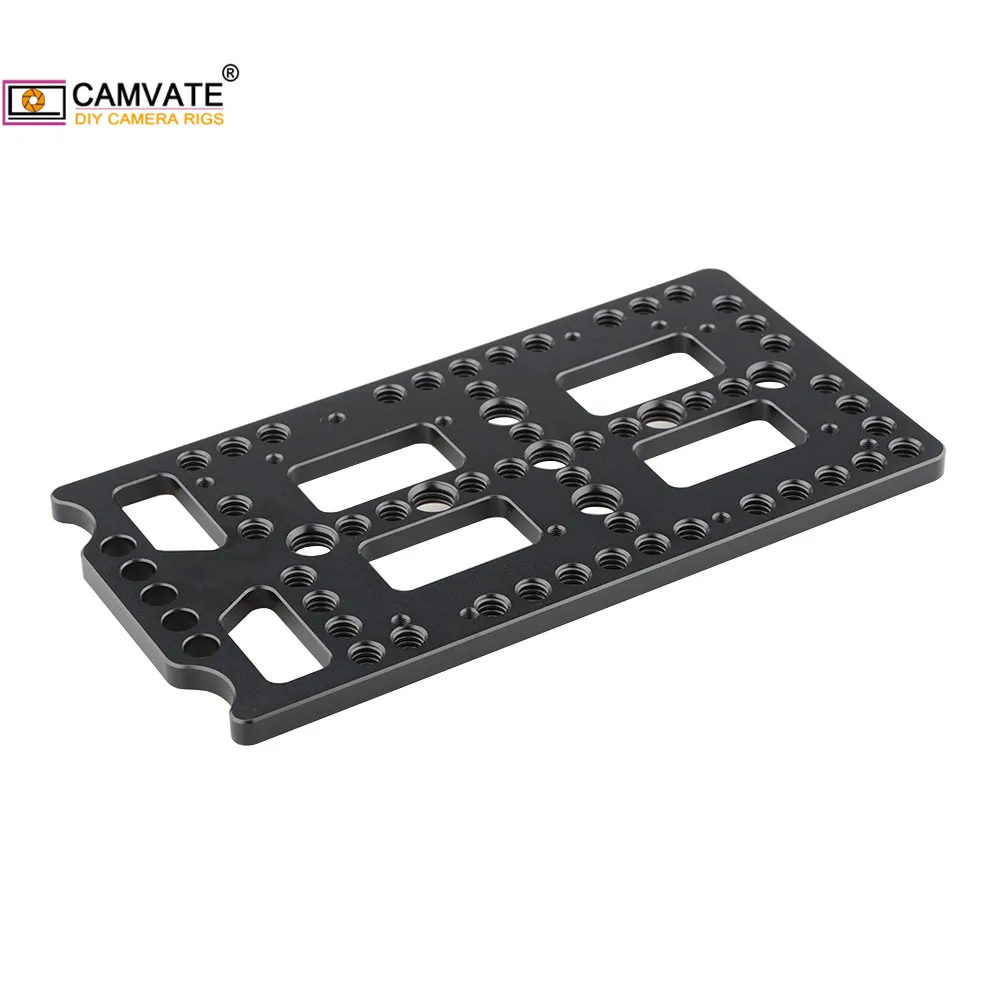 CAMVATEติดตั้งอเนกประสงค์แผ่นชีส/แบตเตอรี่Backboardแผ่นสำหรับกล้องDSLRแบตเตอรี่V-Lockแผ่น/Power Splitterติดตั้ง