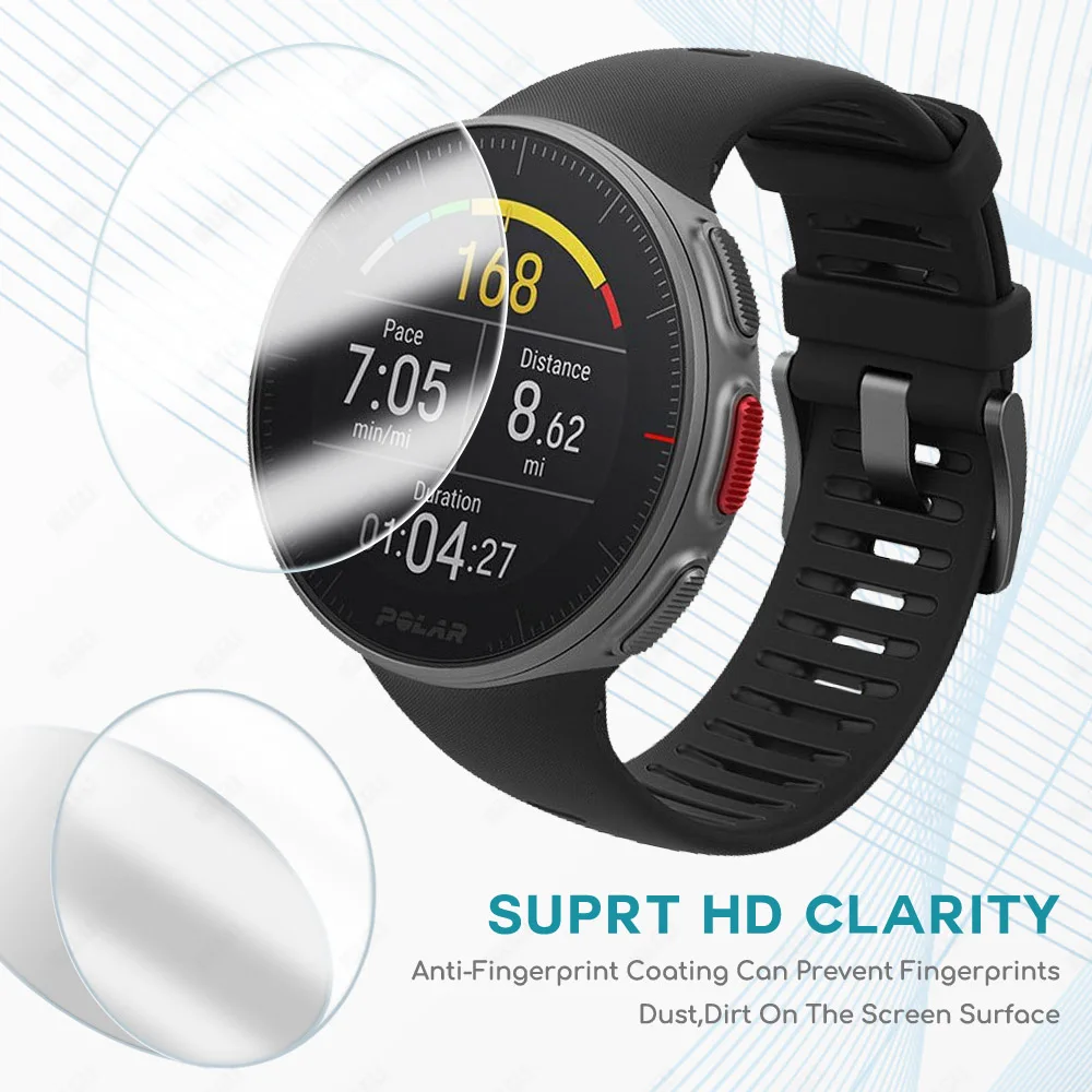 폴라 그릿 X 유리한 V M V2 스마트 워치 9H 화면 보호기 보호 유리 액세서리에 대한 강화 유리 보호 필름