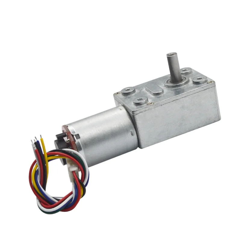 

DC 6V12V24V Geared Motor Reduction Reversible High Torque Worm Gearmotor With PPR=11 Encoder Worm Turbo Gear Motor