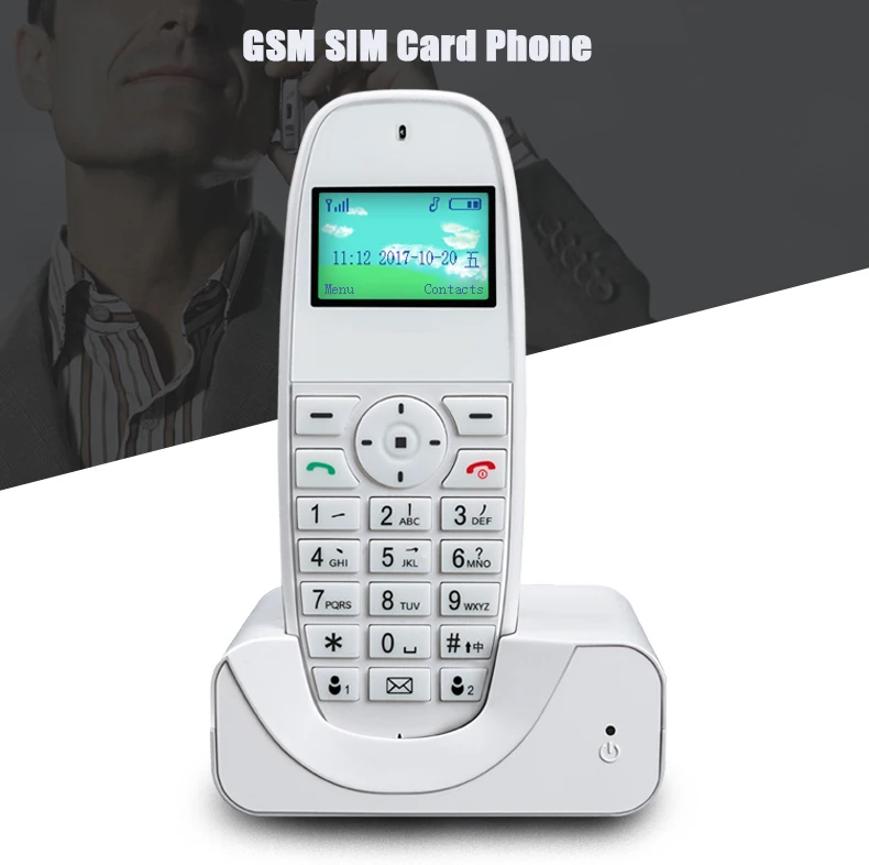 Cordless Phone GSM 850/900/1800/1900GHz SIM Card Wireless Telephone With SMS Backlight Colorful Screen Fixed Telephone For Home