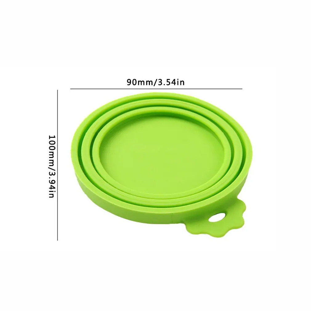 Silicone Fresh-Keeping Cover Multi-Function Pet Silicone Canned Lid Cat Dog Food Seal Cover Fresh Cover Three-In-One