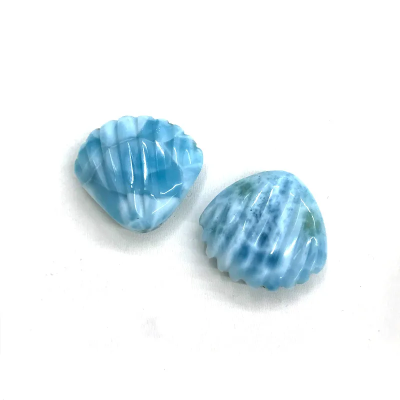 VANTJ Natural Blue Larimar Shell Loose Gemstone Fine Jewelry Silver Or Gold Mounting for Women Lady Party Gift With Box
