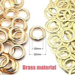 KALASO 10sets 20mm Pure Brass Material Big Size Gold Color Grommet Eyelet With Washer Fit Leather DIY Craft Shoes Belt Cap