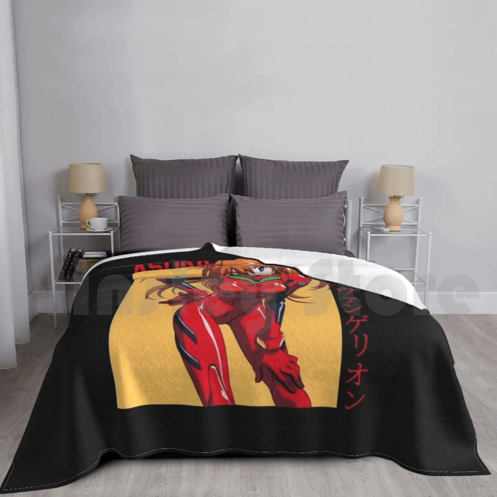 Anime-Asuka Poster Blanket Fashion Custom Asuka Asuka Anime