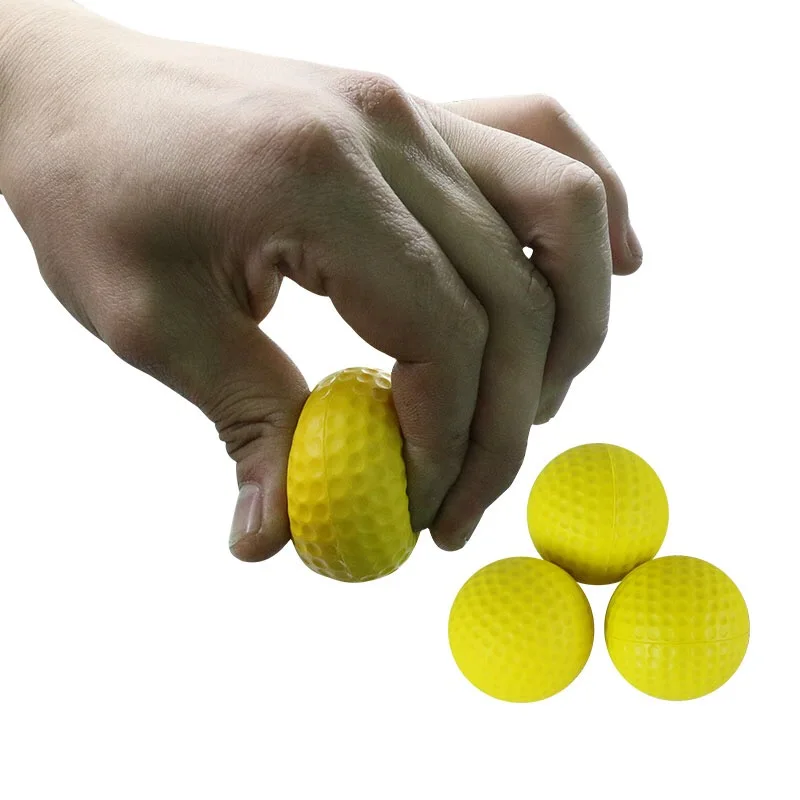 New Elastic Indoor Golf Soft Game Balls 42MM Golf PU Ball Training Practice Elastic Foam Golf Sponge Rubber Balls Capsules Aids