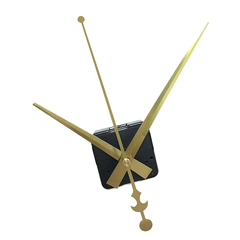 50 sets Clock Movement Mechanism with Long Gold Hands for Large Wall Clock часы настенные большие Professional with Metal Hook