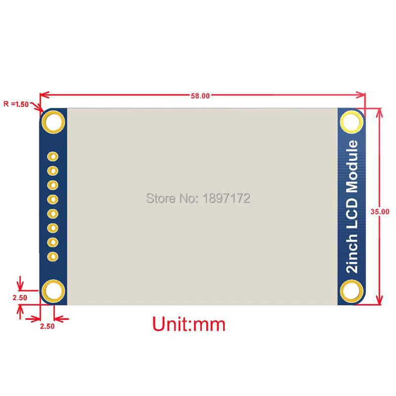 

2inch LCD Display Module IPS Screen 240×320 Resolution SPI Interface