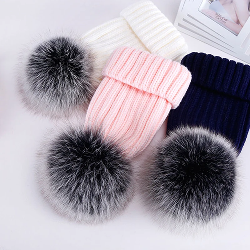 8/10cm Faux Fox Fur Ball Fake Pompom Hairball DIY Handmade Hat Decor Soft Plush Balls With Buckle Cap Keychain Accessories