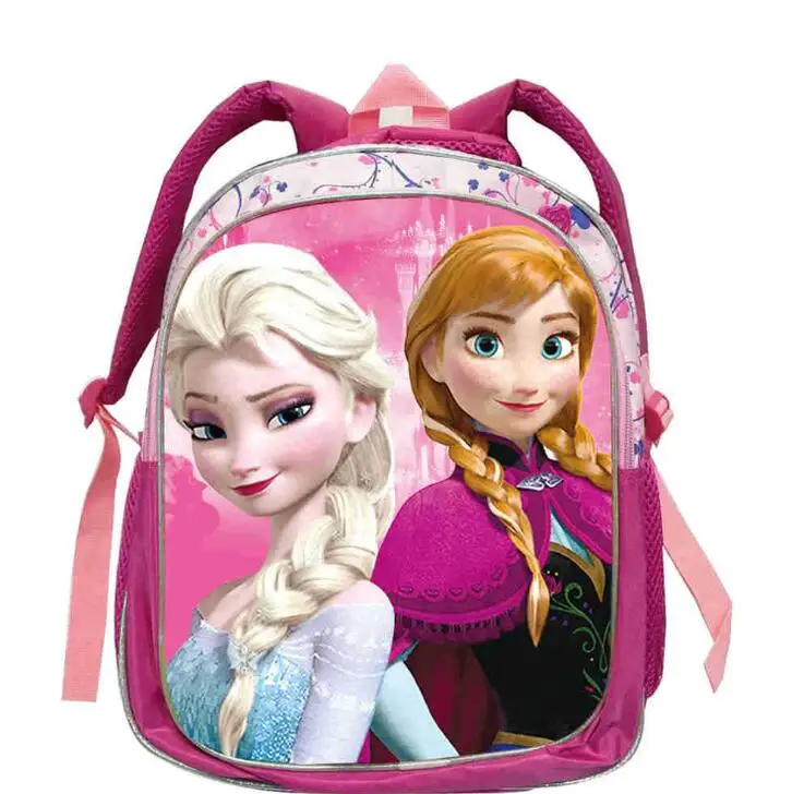 Disney 12inch Large Capacity Frozen Kids backpack Children\'s school Bagpack Elsa Anna Princess Schoolbag for girls