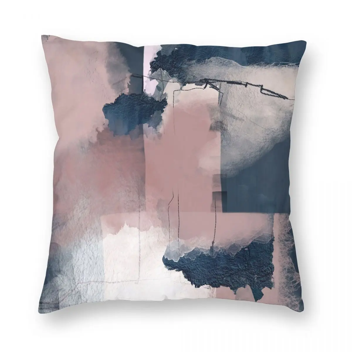 Juxtaposed Reality No.2 Square Pillowcase Polyester Linen Velvet Printed Zip Decor Pillow Case Room Cushion Cover