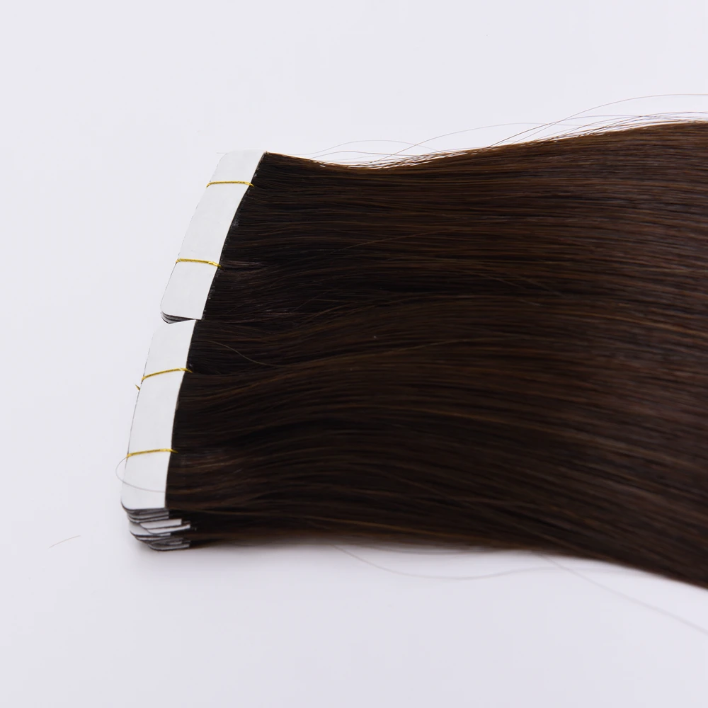 Kayla Remy Tape In Human Hair Extensions Double Drawn Adhesive Straight Hair Skin Weft 12