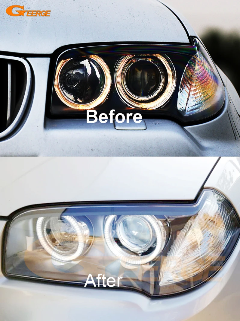 For BMW E83 X3 Facelift 2007 2008 2009 2010 2011 Ultra Bright SMD LED Angel Eyes Halo Rings Kit Day Light Car Styling